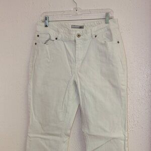#368 Chico's Platinum White Dress Pants Size 2 Reg Regular Length (12)